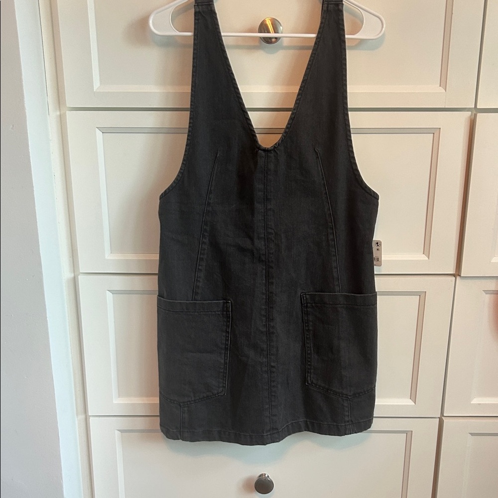 We The Free Black Denim Pinafore Dress /SOLD /